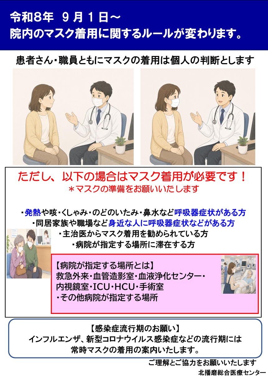 マスク着用に関するルール変更について